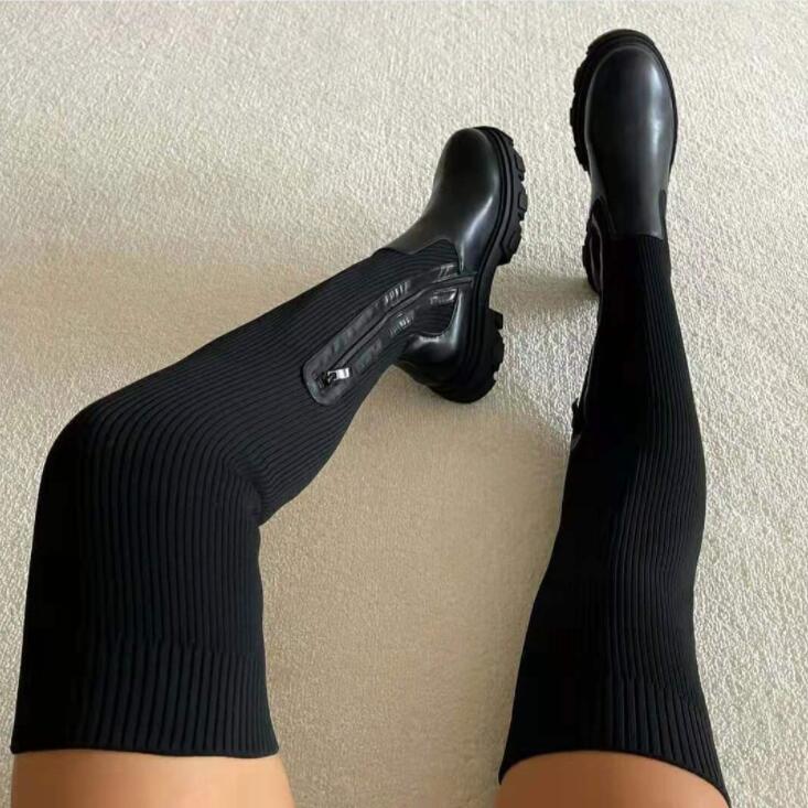Knee High Sock Women - Women's Over The Knee Boots Stretch