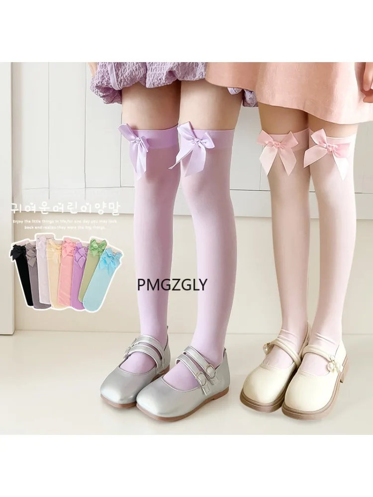 Girls Stockings * Pink Bow Kne - Thigh High Sock Stay Up のレビューと価格