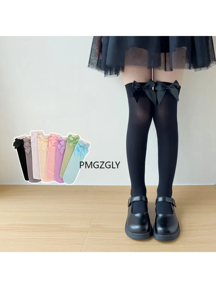 Girls Stockings * Pink Bow Kne - Thigh High Sock Stay Up のレビューと価格