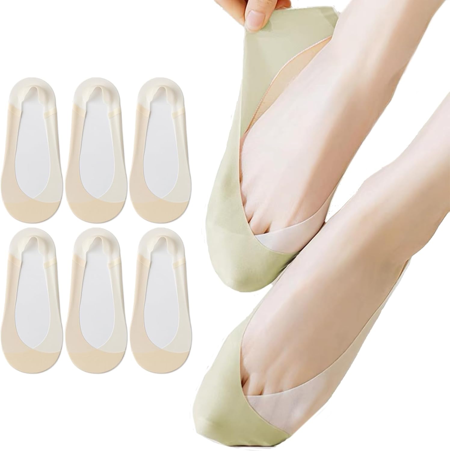 Caudblor 6 Pack Thin No Show S - Invisibility Sock Loafer のレビューと価格