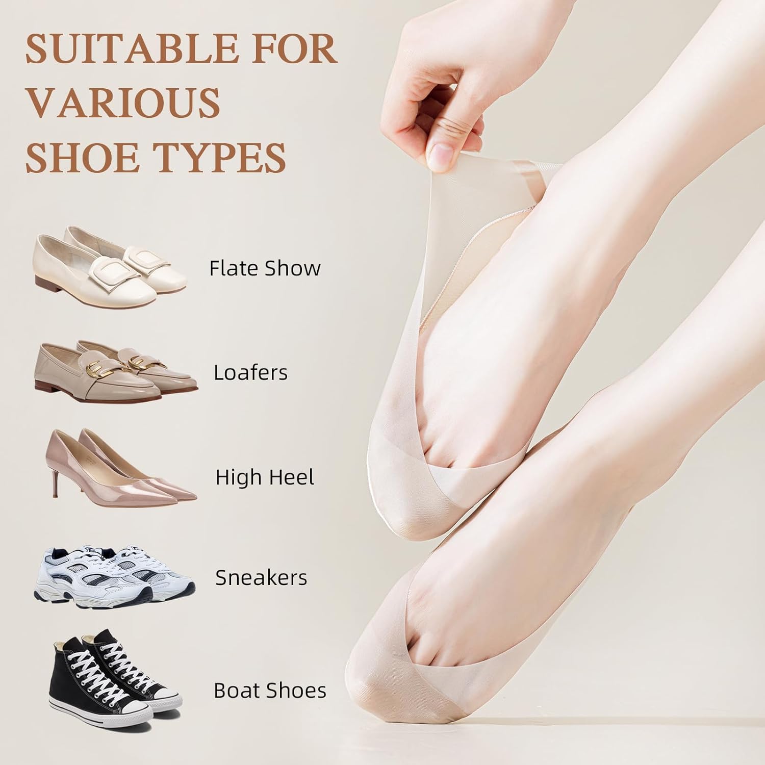 Caudblor 6 Pack Thin No Show S - Invisibility Sock Loafer のレビューと価格