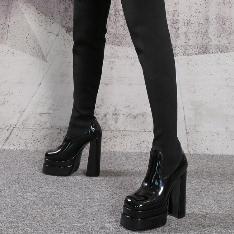 Women Boots Platform Over The  - Knee High Sock Women のレビューと価格