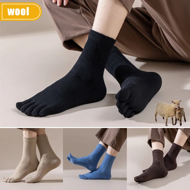Mans Wool Five Finger Socks Sh - Thermal Sock Winter のレビューと価格