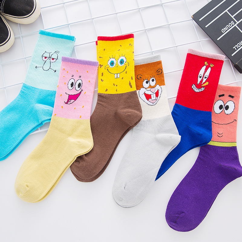 SpongeBob Squidward Cartoon Co - Knee High Sock Women のレビューと価格