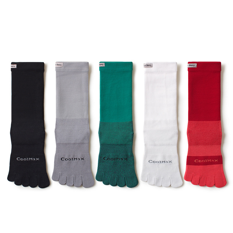1/5 Pairs Men's High Crew Five - Toe Sock Split のレビューと価格