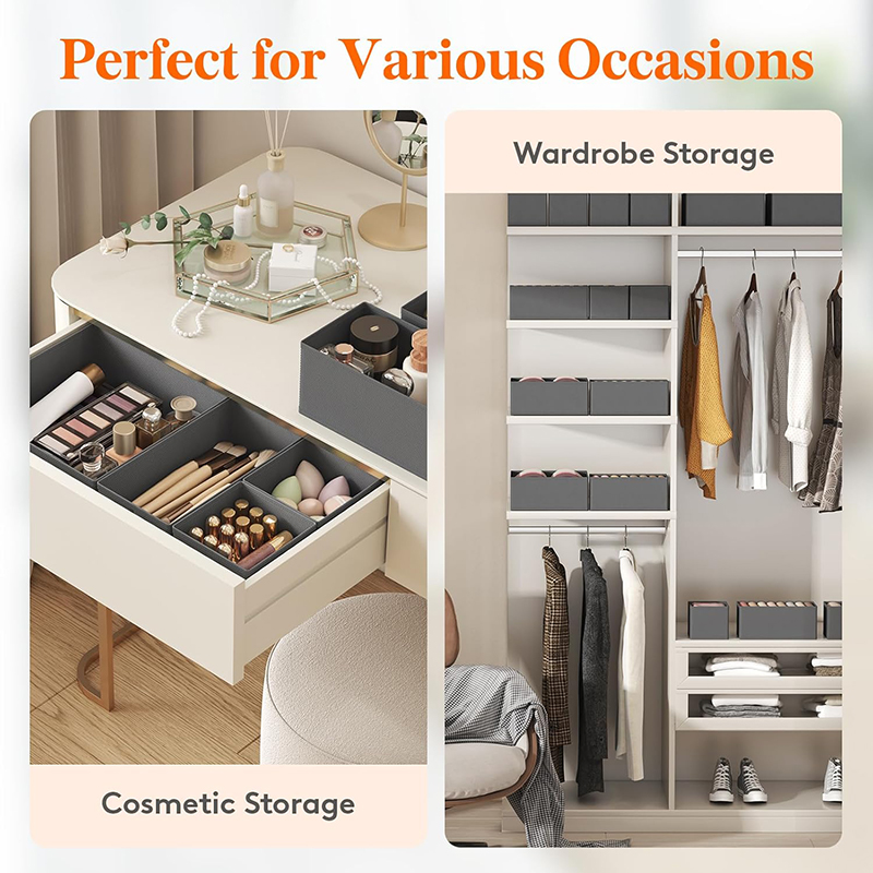 Drawer Organizer Non-woven Fab - Sock Organizer Tray のレビューと価格