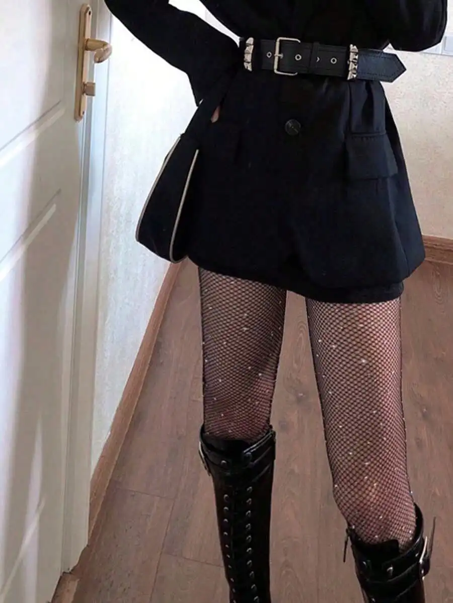 Women's Sheer Rhinestone Fishn - Tights Pantyhose Sheer のレビューと価格