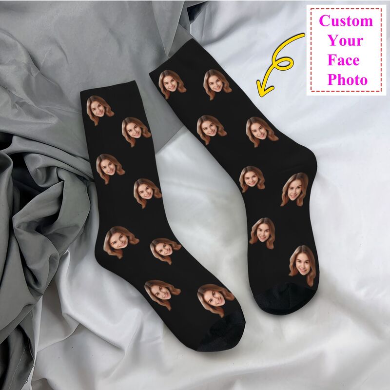 Personalized Custom Face Photo - Dress Sock Men のレビューと価格