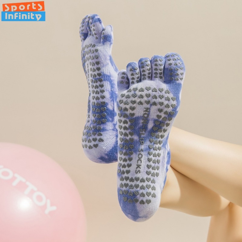 New Non Slip Tie Dye Five Fing - Toe Sock Split のレビューと価格