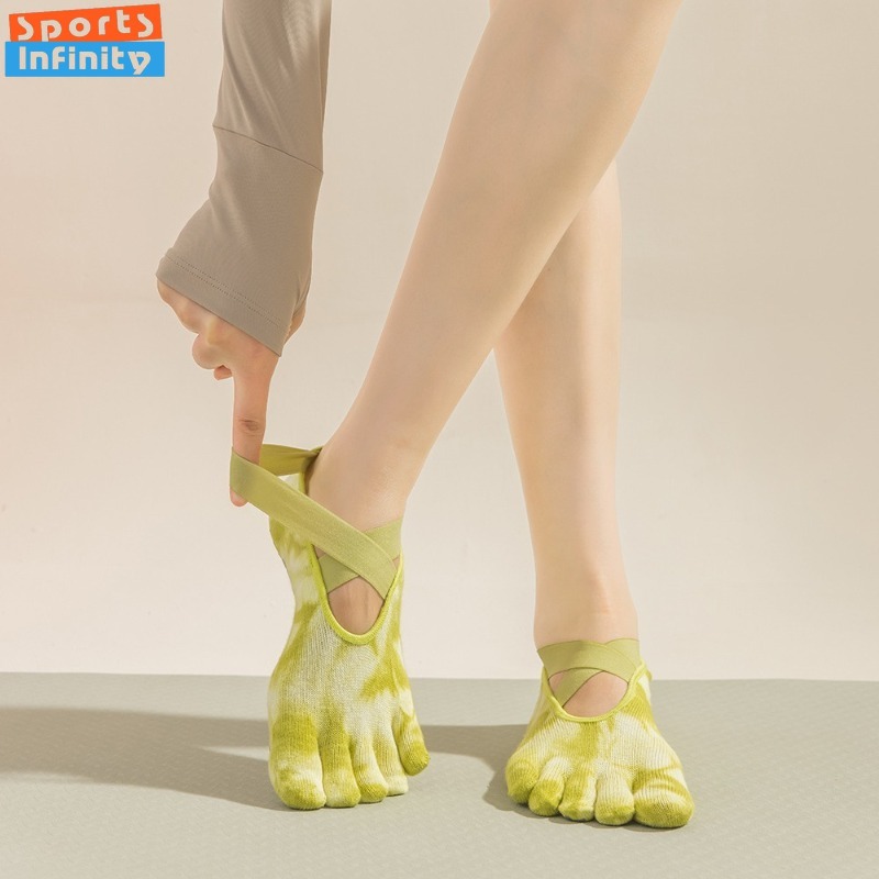 New Non Slip Tie Dye Five Fing - Toe Sock Split のレビューと価格