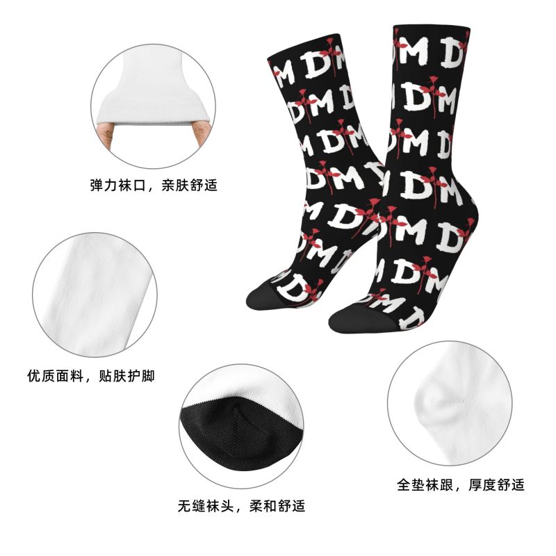 Custom Depeche Mode Mens Crew  - Dress Sock Men のレビューと価格