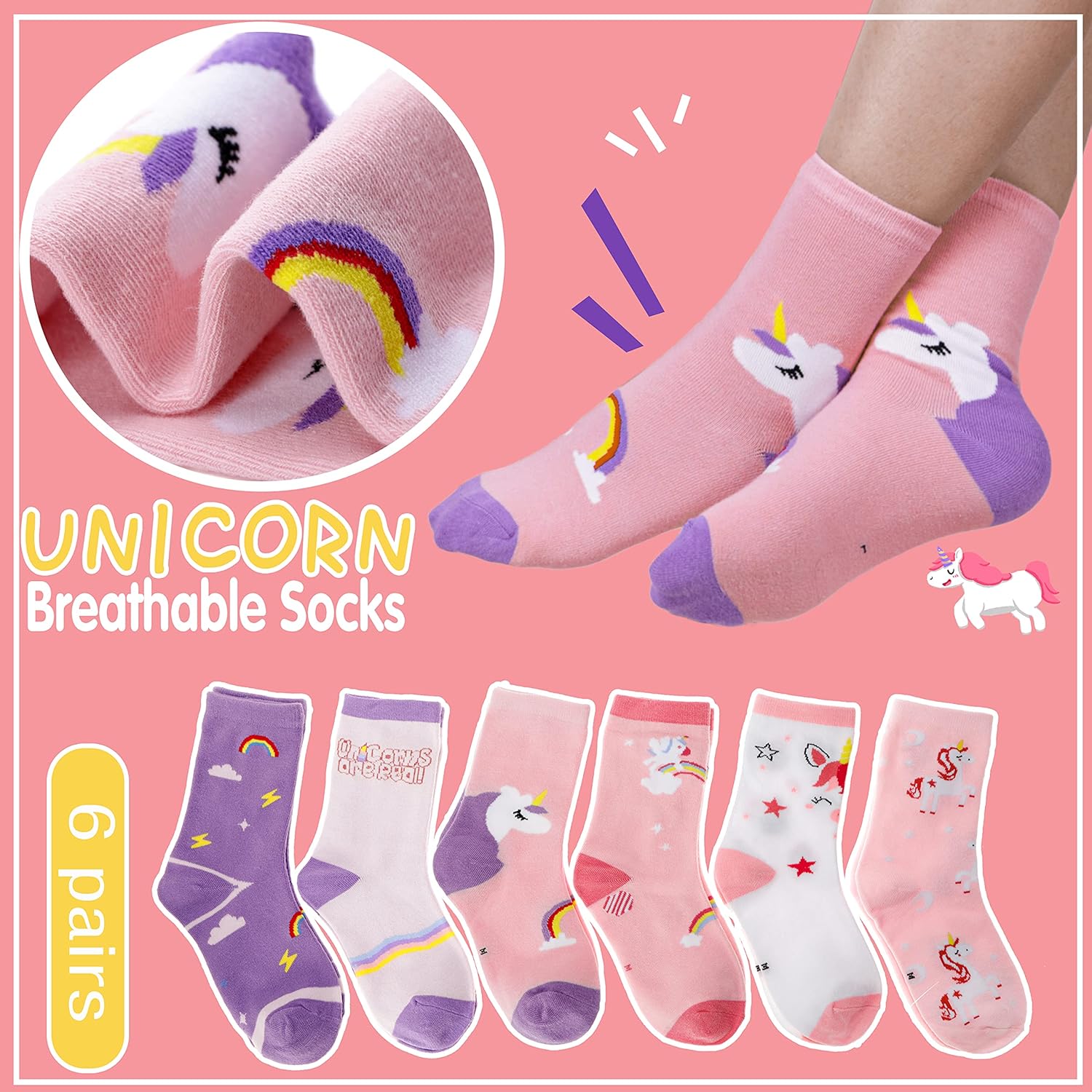 Unicorn Socks Gifts for Girls  - Silk Sock Bamboo のレビューと価格