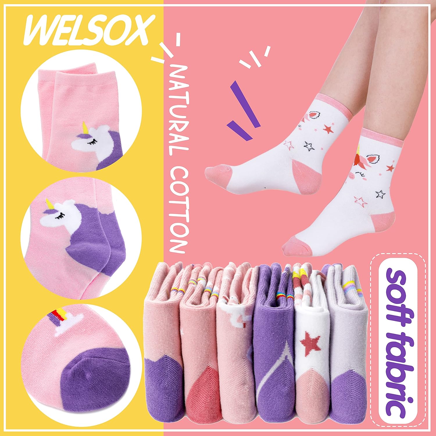 Unicorn Socks Gifts for Girls  - Silk Sock Bamboo のレビューと価格
