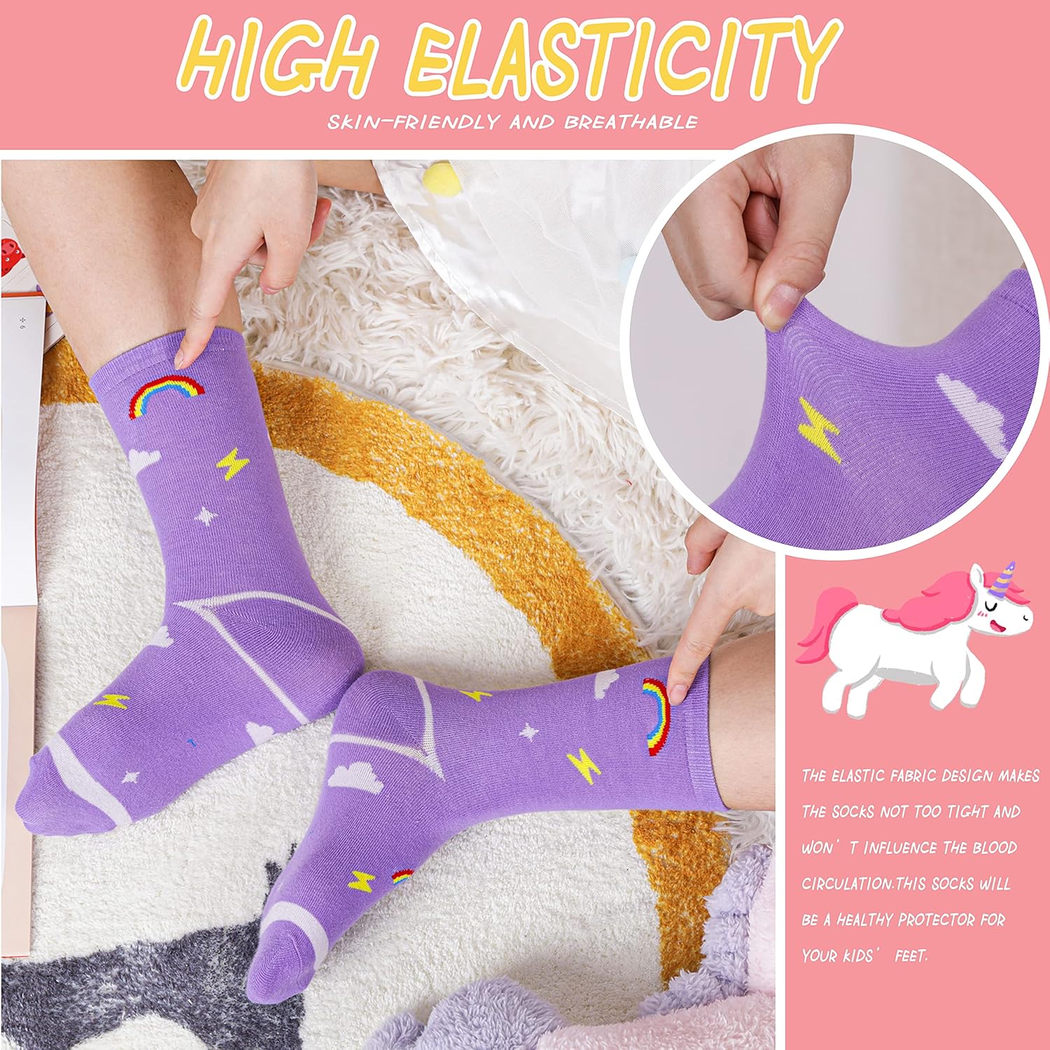 Unicorn Socks Gifts for Girls  - Silk Sock Bamboo のレビューと価格