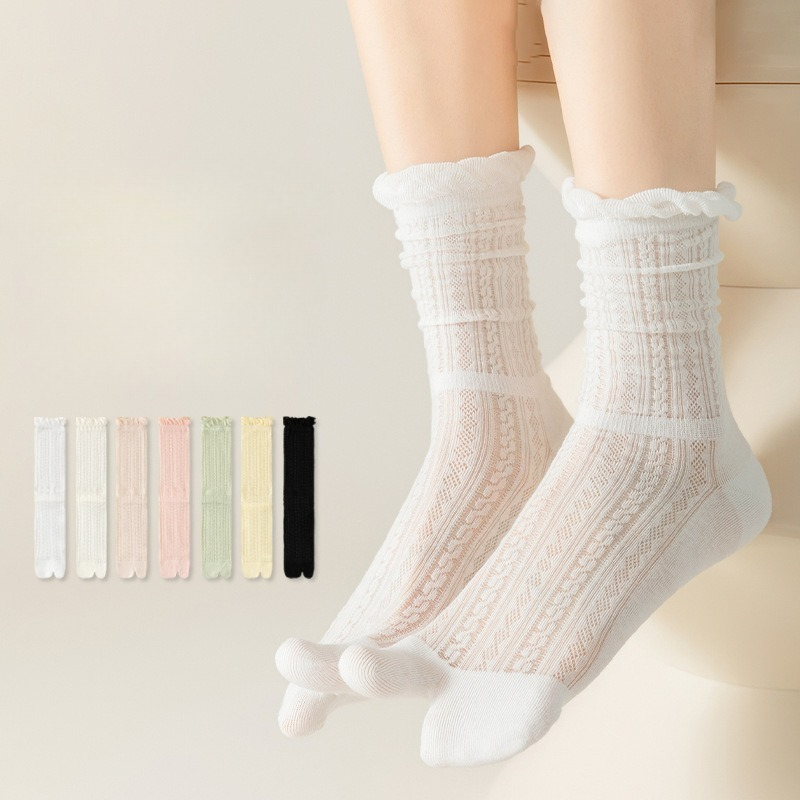 5 Pairs Split-toe Socks Women  - Toe Sock Split のレビューと価格