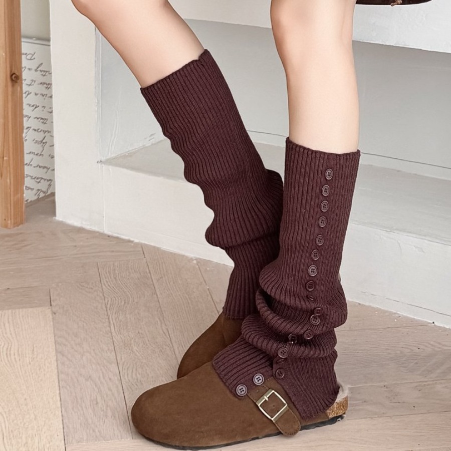 ​New Women's Button Detail Slo - Boot Sock Slouchy のレビューと価格