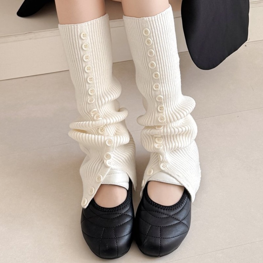 ​New Women's Button Detail Slo - Boot Sock Slouchy のレビューと価格