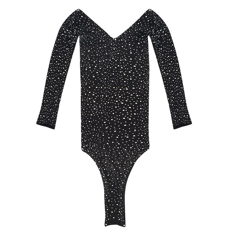Women Rhinestone Glitter Bodys - Fishnet Stocking Women のレビューと価格