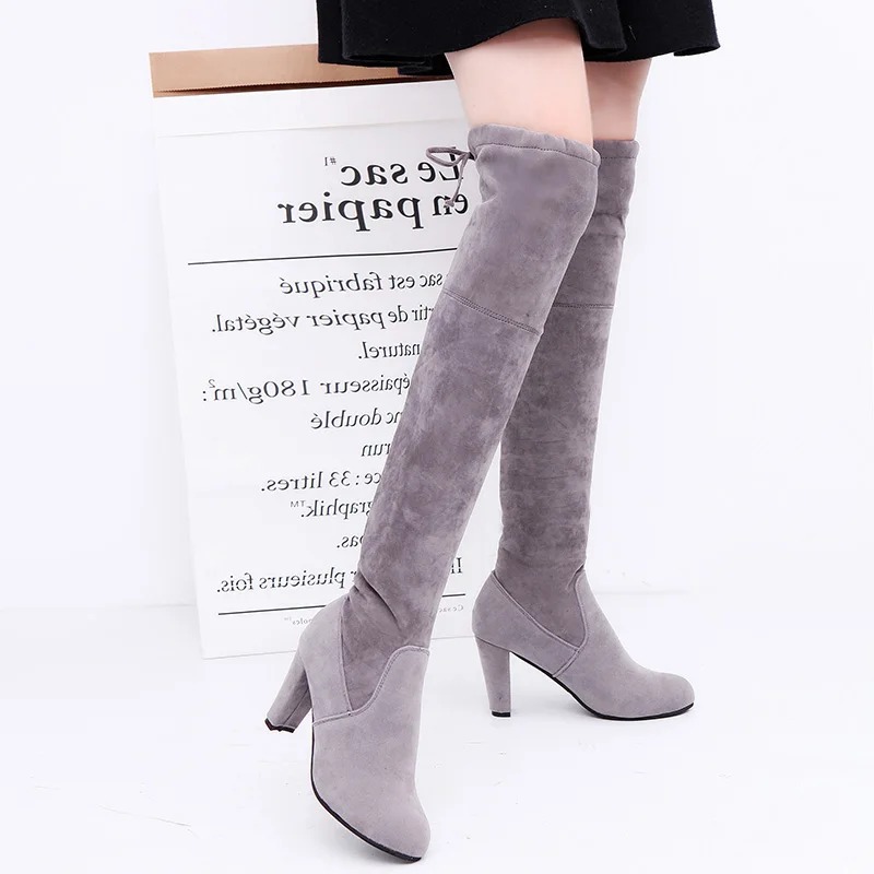 Women's Boots Stretch Fabric O - Knee High Sock Women のレビューと価格
