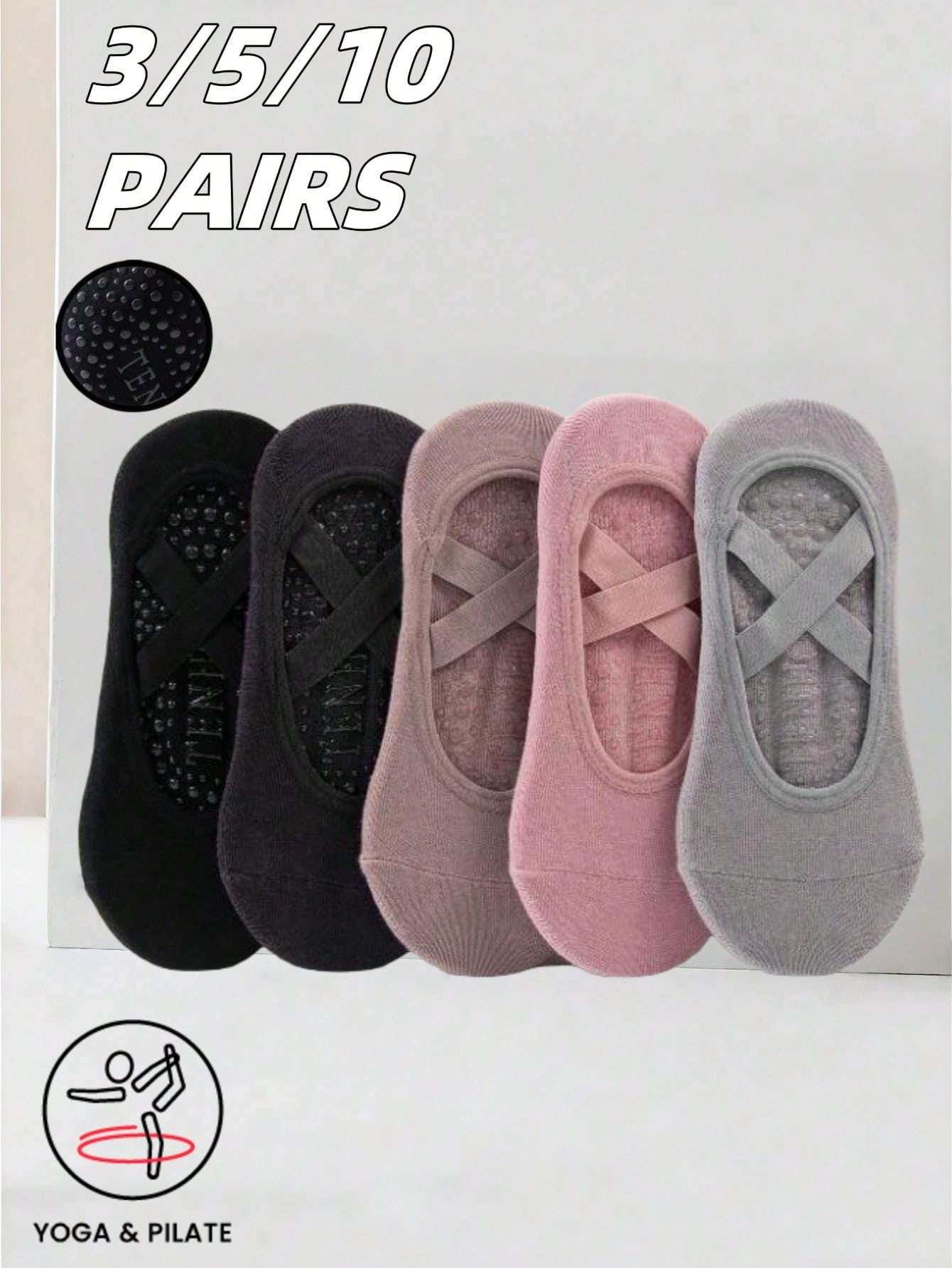 Anti-slip silicone sole yoga s - Grip Sock Yoga のレビューと価格