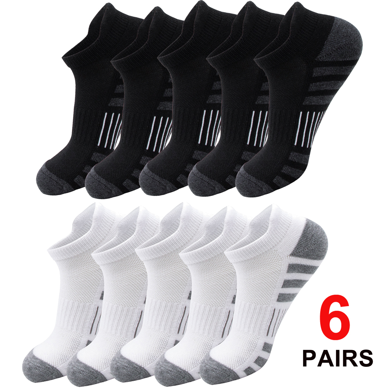 6/24 Pairs Cushioned Breathabl - Athletic Sock Cushion のレビューと価格