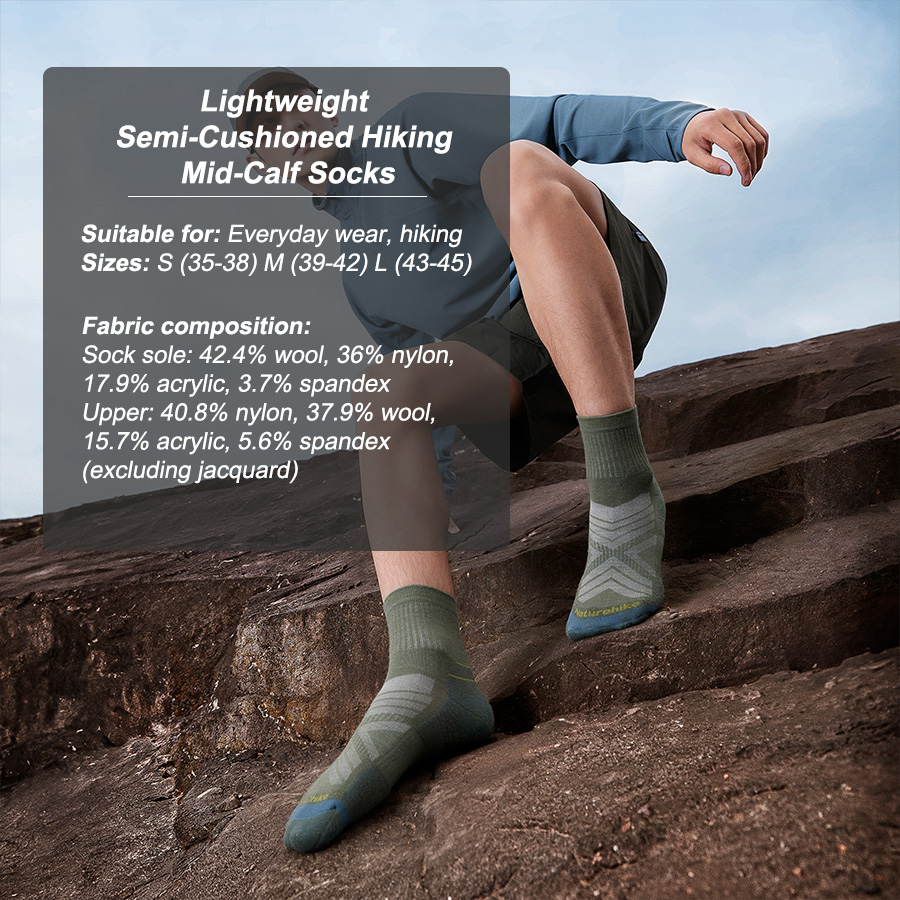 Naturehike Sport Socks Man Soc - Wool Hiking Sock のレビューと価格