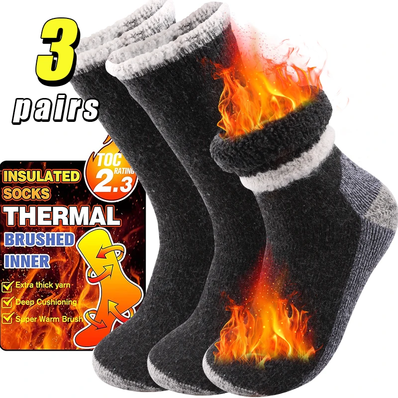 3Pairs High-Quality Thicken Wi - Thermal Sock Winter のレビューと価格