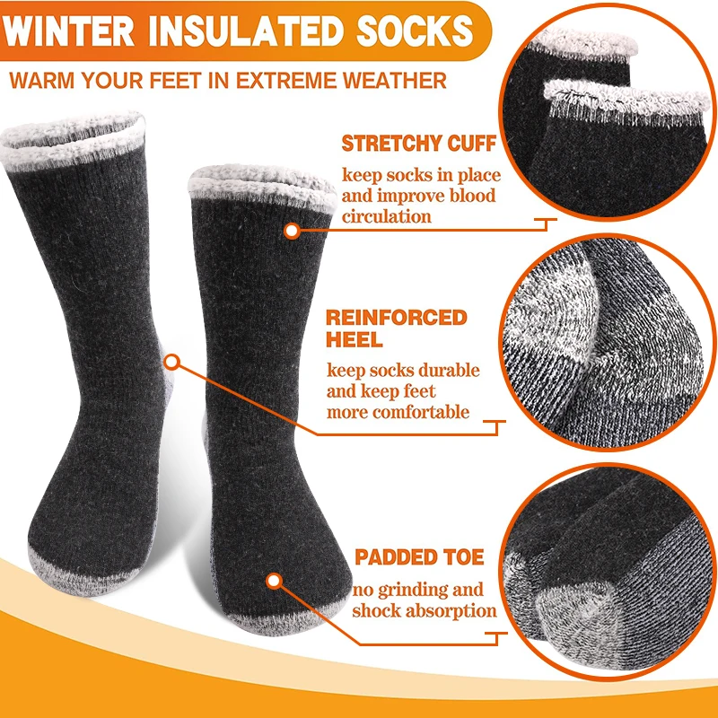 3Pairs High-Quality Thicken Wi - Thermal Sock Winter のレビューと価格