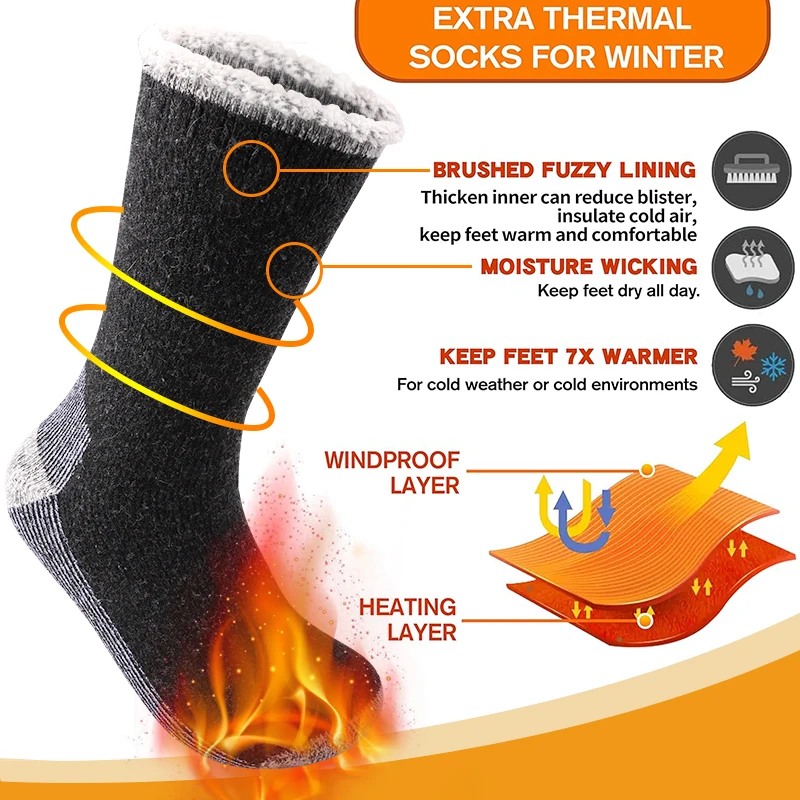 3Pairs High-Quality Thicken Wi - Thermal Sock Winter のレビューと価格