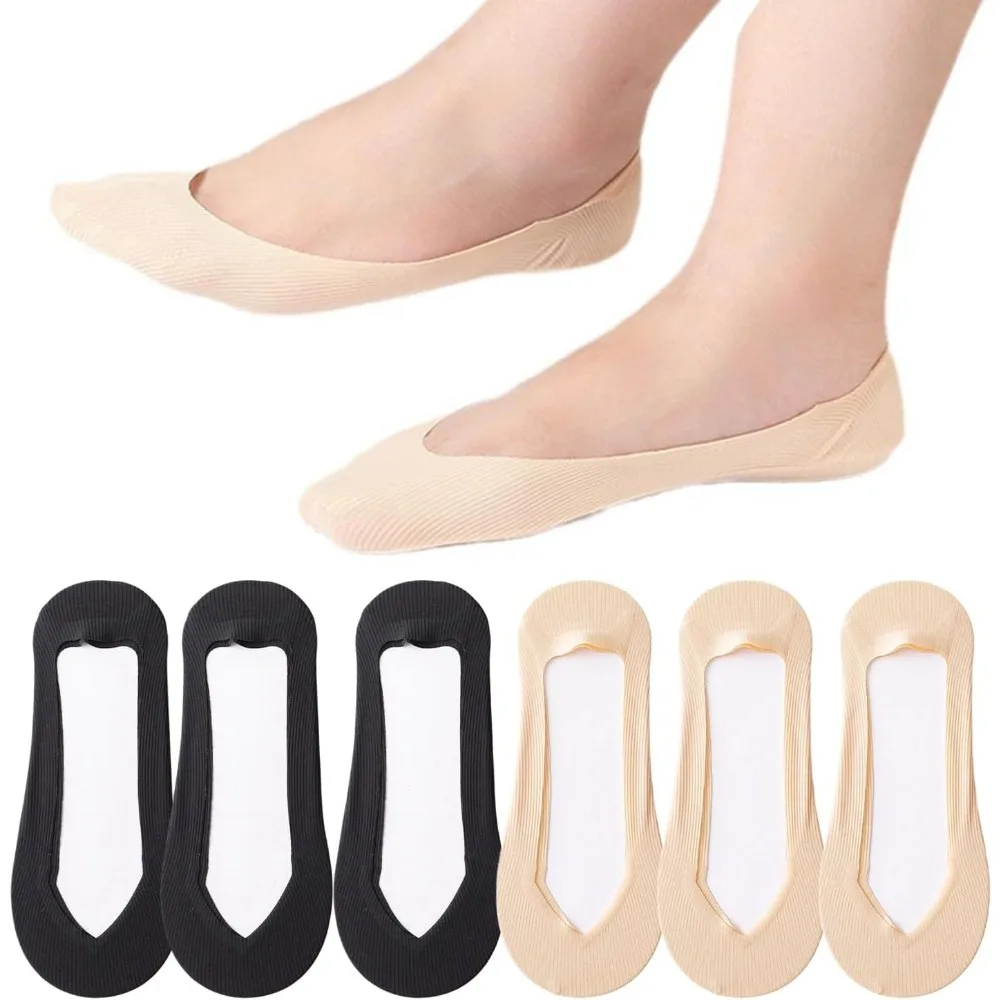 6 Pairs No Show Socks Women An - Invisibility Sock Loafer のレビューと価格