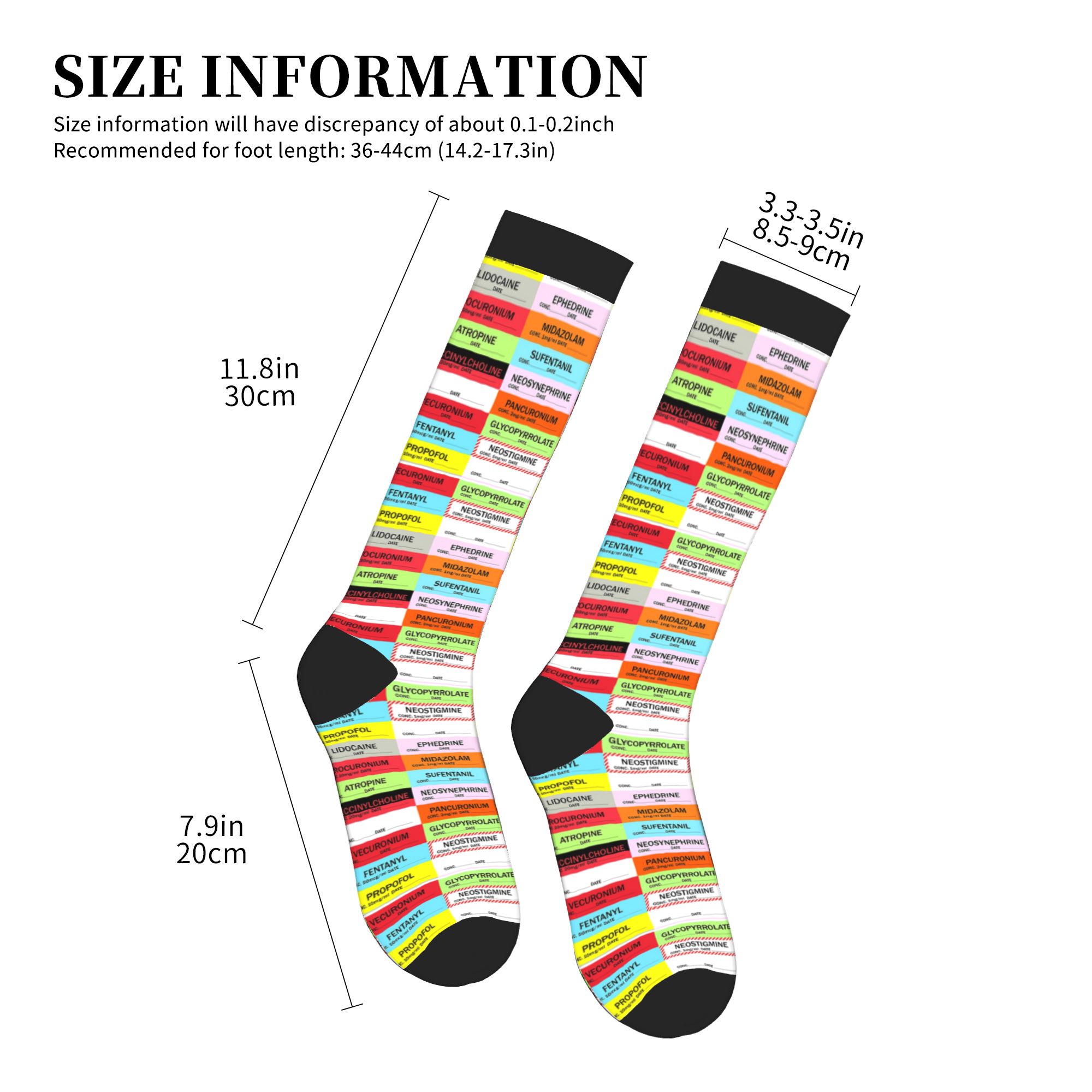 Novelty Printed Anesthesia Med - Compression Sock Medical のレビューと価格