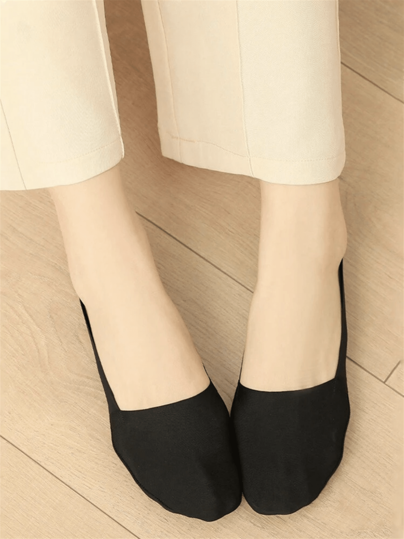 5 Pairs Women Thin Silky Invis - No Show Sock Women のレビューと価格