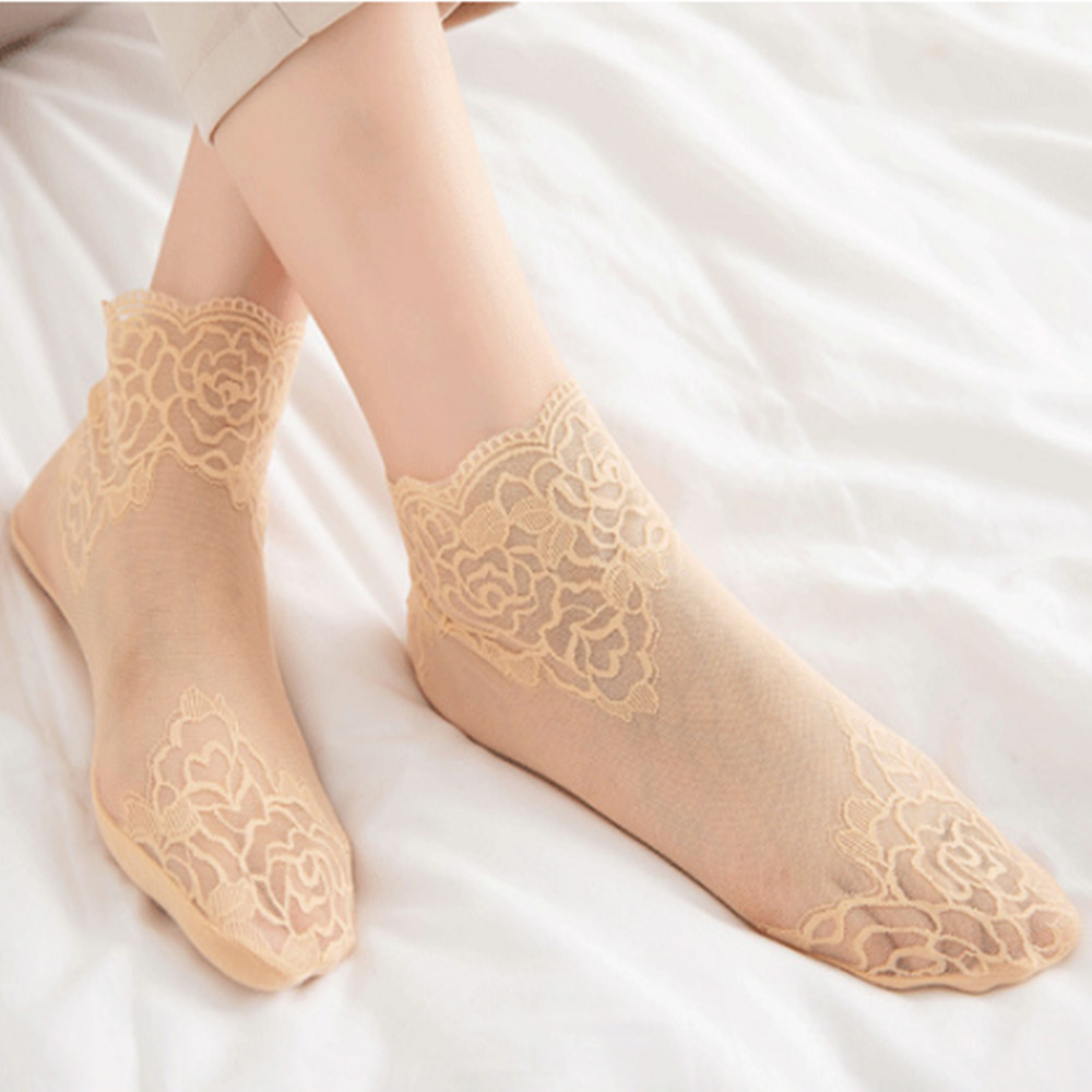 woman Lace rose thin socks Loa - Invisibility Sock Loafer のレビューと価格