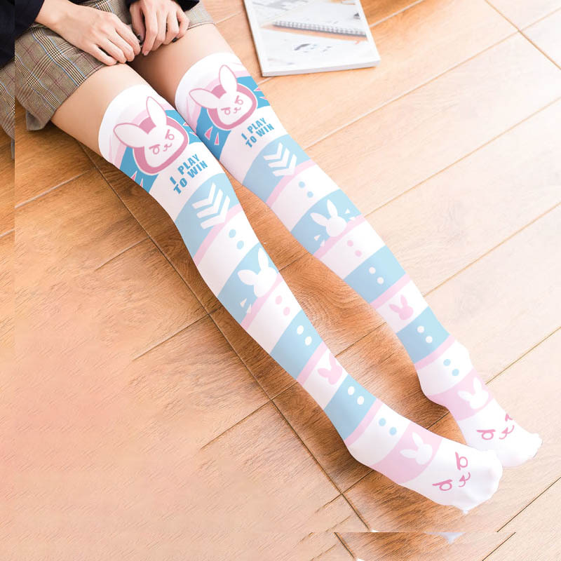 Game OW D.Va Cartoon Printed K - Silk Sock Bamboo のレビューと価格