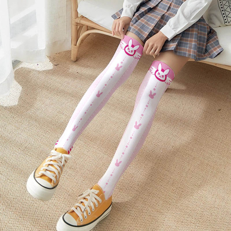 Game OW D.Va Cartoon Printed K - Silk Sock Bamboo のレビューと価格