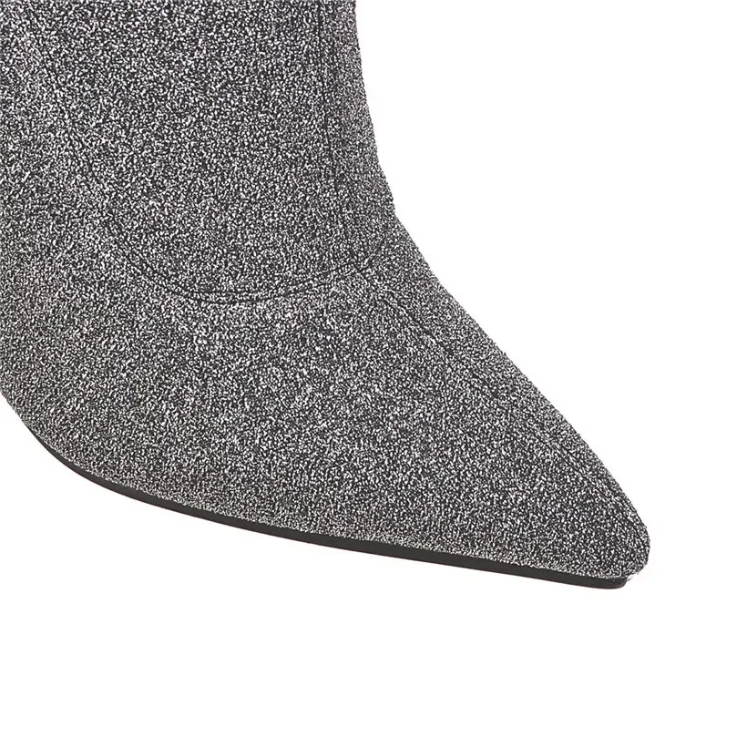 Plus Size Stretch Leopard Over - Knee High Sock Women のレビューと価格
