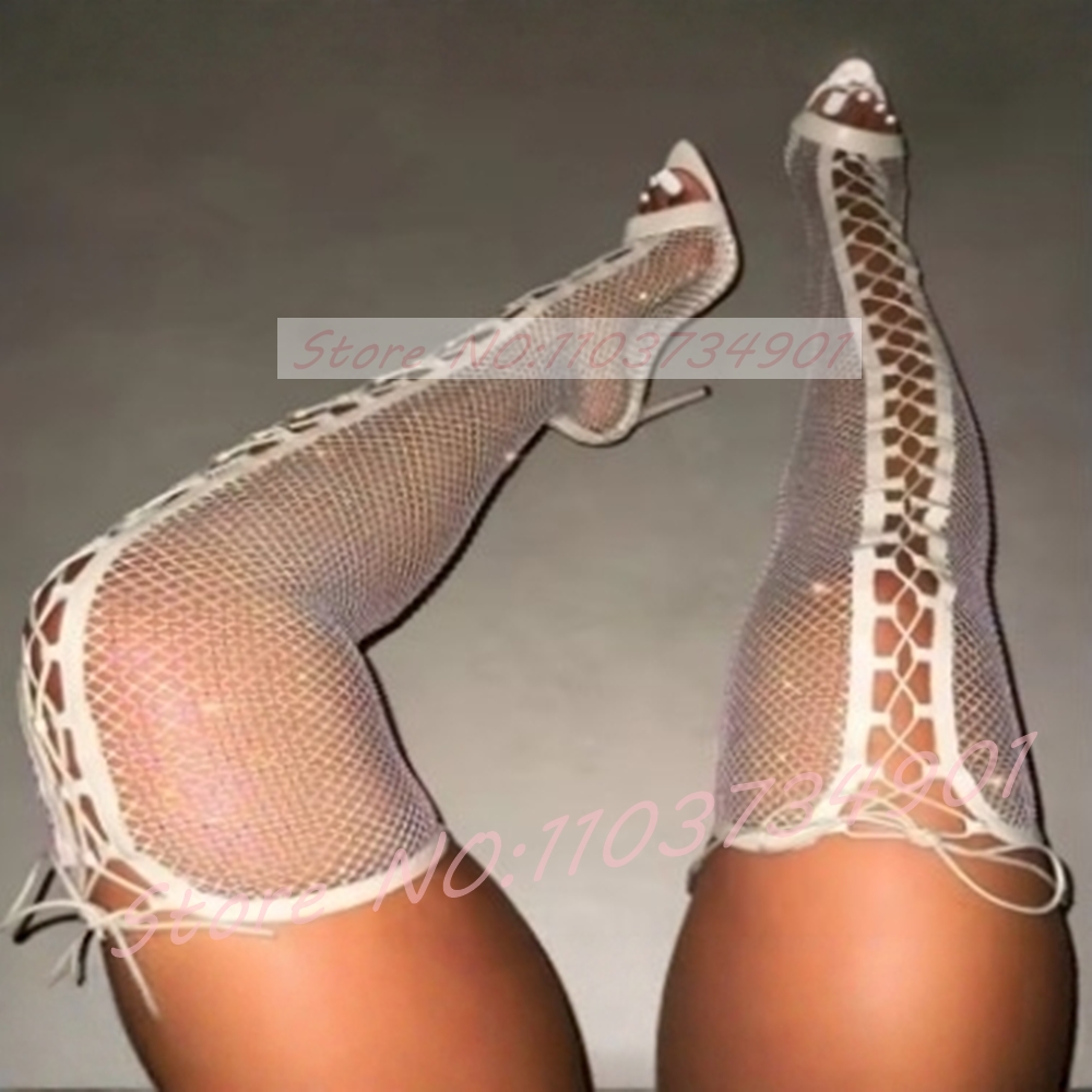 Fishnet Stocking Thigh-High Bo - Fishnet Stocking Women のレビューと価格