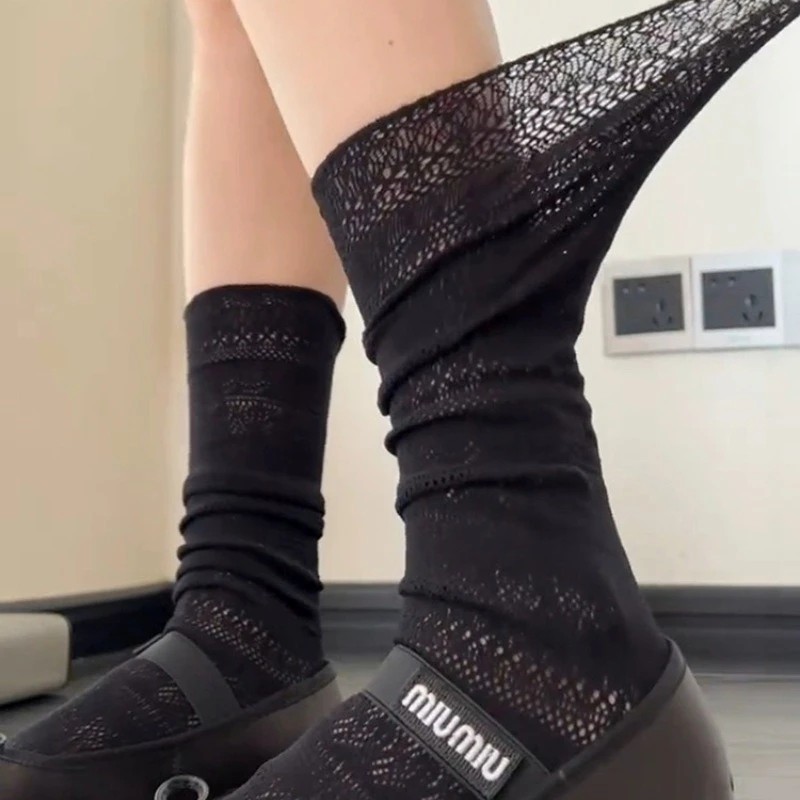 1/4 Pairs Women Lace Trimmed K - Knee High Sock Women のレビューと価格
