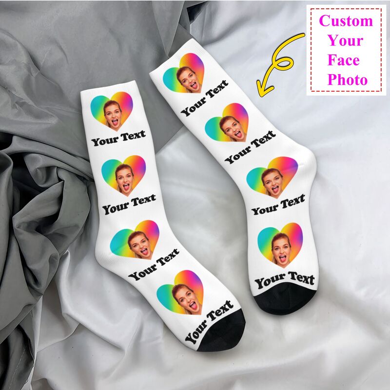Personalized Photo Text Custom - Dress Sock Men のレビューと価格