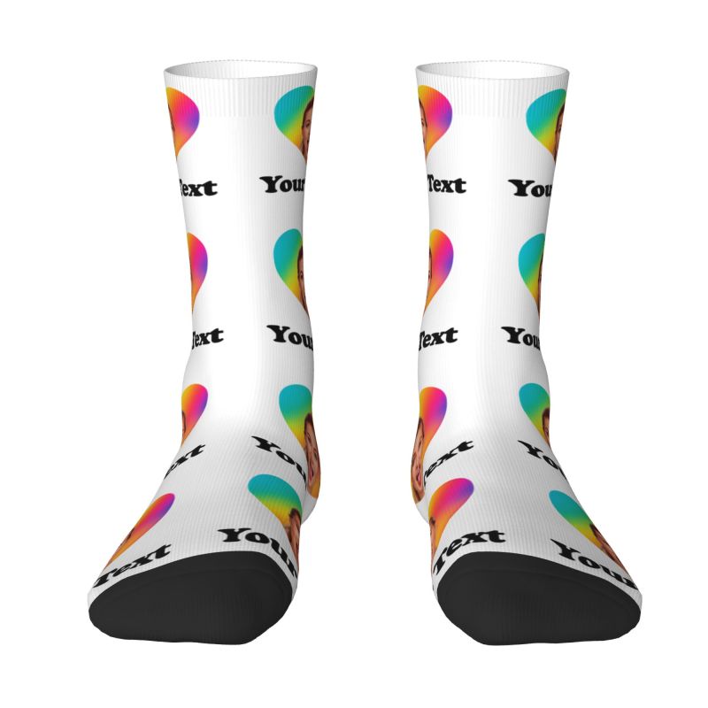 Personalized Photo Text Custom - Dress Sock Men のレビューと価格