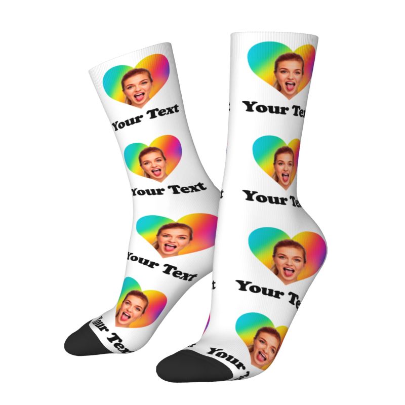 Personalized Photo Text Custom - Dress Sock Men のレビューと価格
