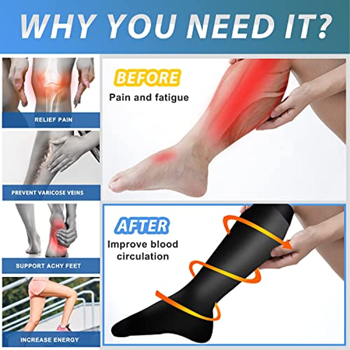 7 Pair Compression Socks Women - Compression Sock Medical のレビューと価格
