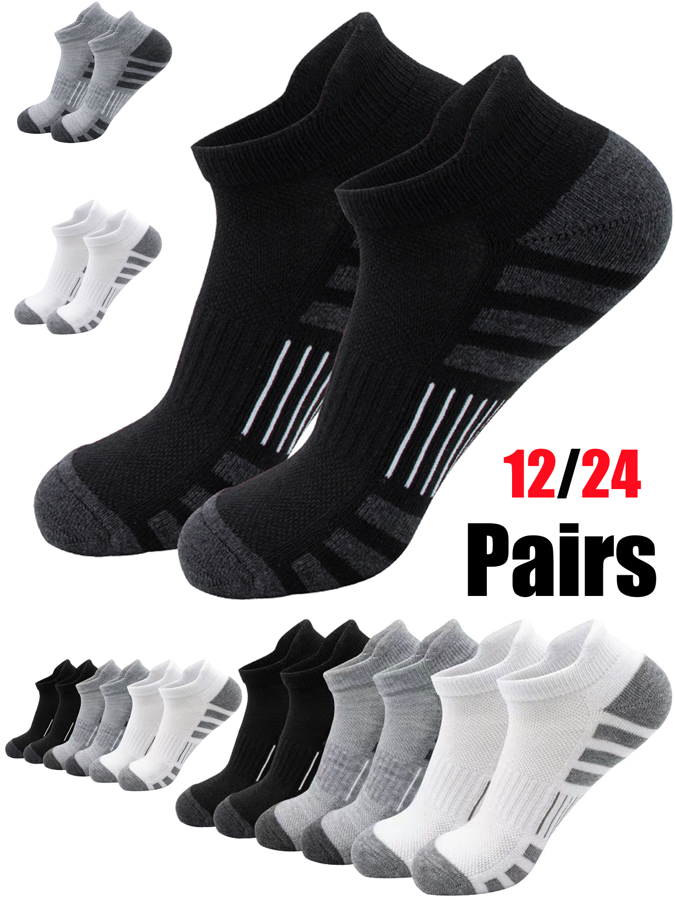 Unisex Low Cut Sports Tab Ankl - Athletic Sock Cushion のレビューと価格