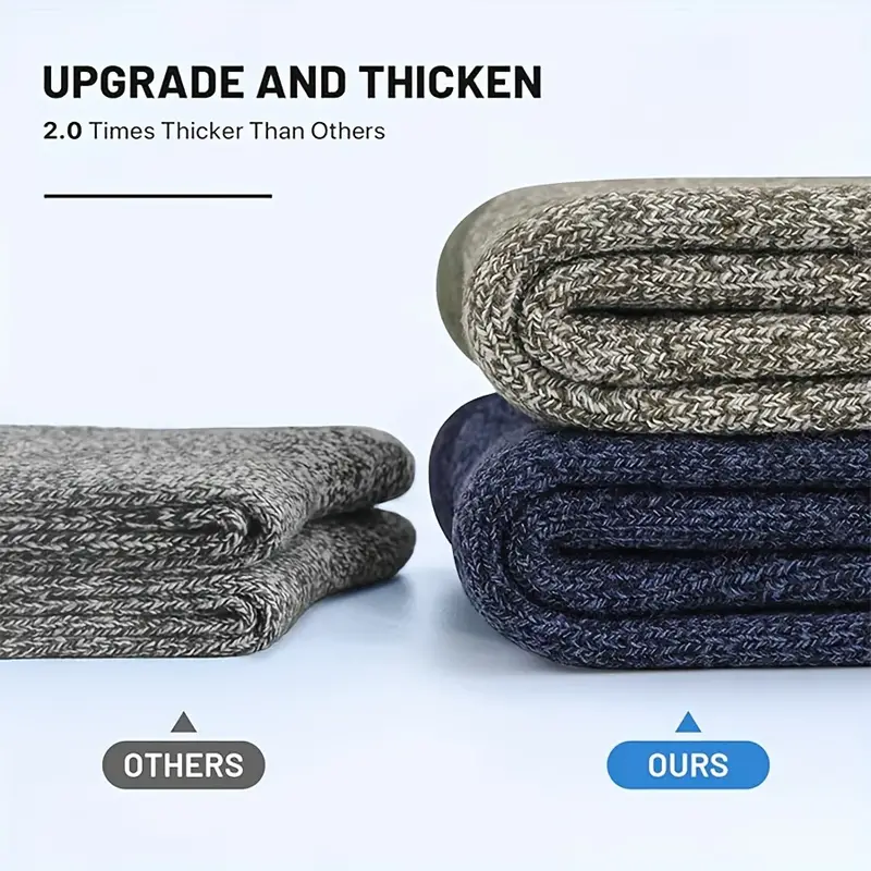 5 Pairs Merino Wool Socks For  - Wool Hiking Sock のレビューと価格