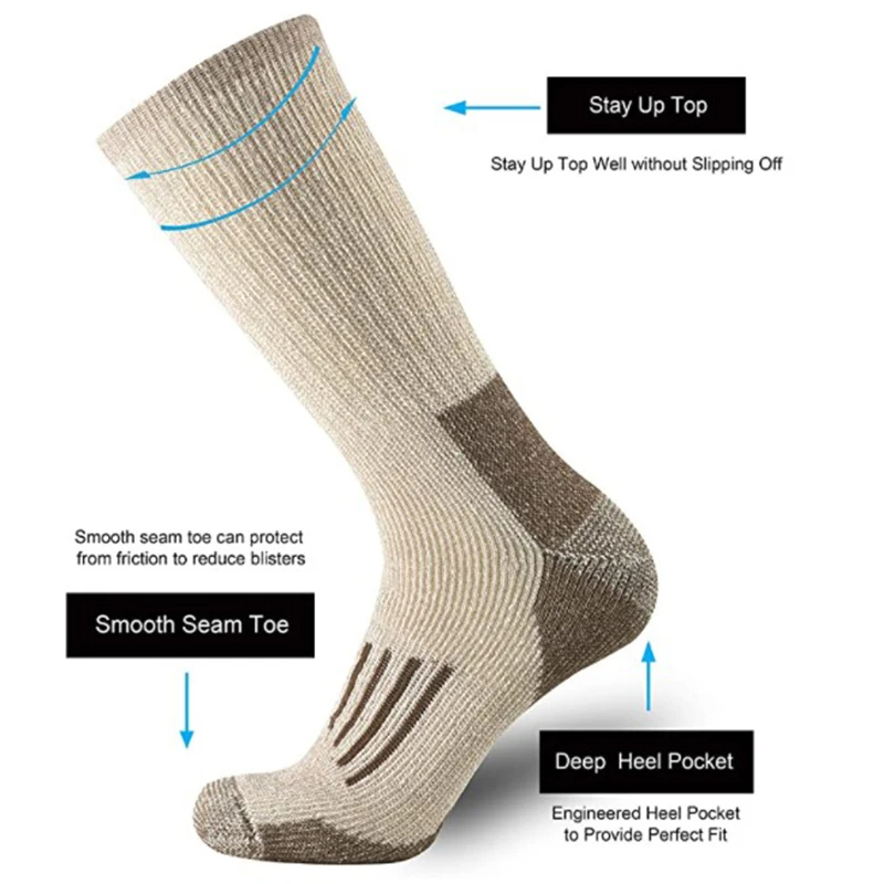 80% Wool Socks Warm Thicken Hi - Wool Hiking Sock のレビューと価格