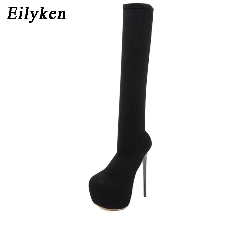 Eilyken Fashion Platform Stret - Knee High Sock Women のレビューと価格