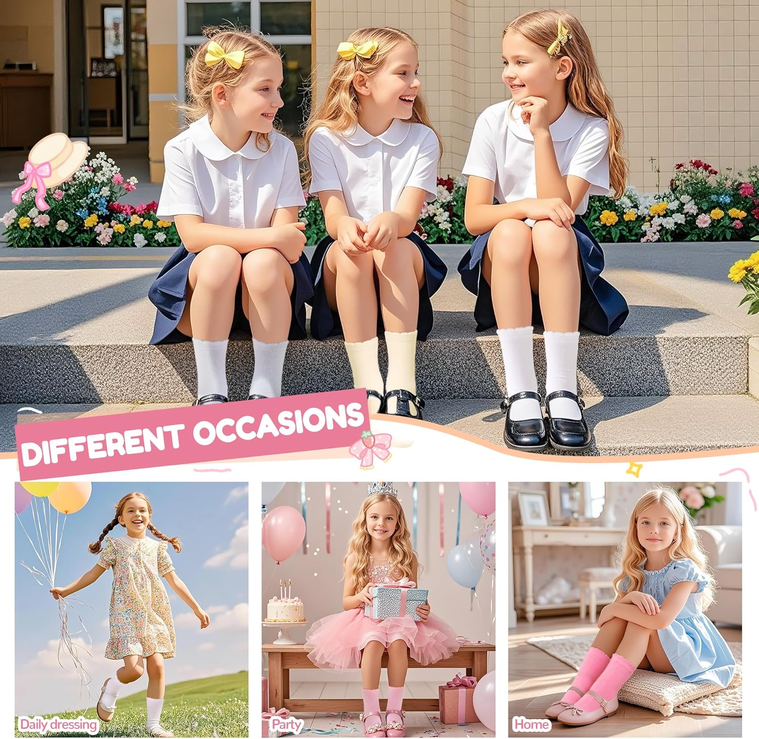 Girls Ruffle Crew Socks Little - Silk Sock Bamboo のレビューと価格