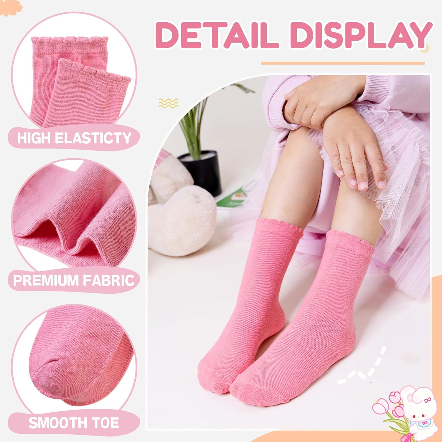 Girls Ruffle Crew Socks Little - Silk Sock Bamboo のレビューと価格