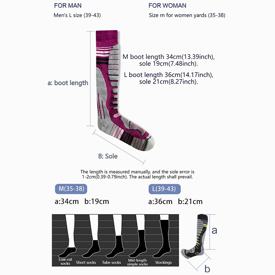 GTUBIKE 1 Pair New Merino Wool - Wool Hiking Sock のレビューと価格