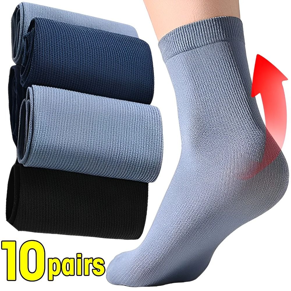 10pairs Men Ice Silk Socks Sum - Silk Sock Bamboo のレビューと価格